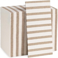 Serviettes d'invités jetables effet lin – Serviettes de toilette de luxe douces et absorbantes en tissu Airlaid de qualité supérieure – Serviettes élégantes