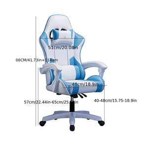Chaise de jeu économique, chaise PC personnalisée, chaise de jeu respirante en cuir à dossier haut <span class=keywords><strong>pour</strong></span> les utilisateurs de cybercafé, fournie directement par l'usine - Product Image 5