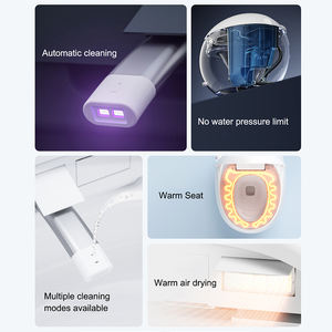 Mousse anti-éclaboussures luxe monté au sol en céramique salle de bain automatique placard à eau Wc forme d'oeuf <span class=keywords><strong>toilette</strong></span> intelligente intelligente - Product Image 2