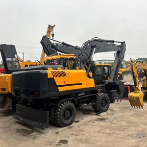 Excavadora de Ruedas HYUNDAI 210W-9 Amarilla de 22 Toneladas con Capacidad de Cucharón de 1.7m, Cucharón de Excavación, Motor, PLC, Caja de Cambios y Componentes Principales - Product Image 4