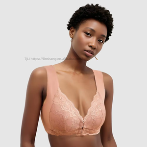 Meilleures ventes : Lingerie féminine sexy grande taille en dentelle, fermeture avant, sans armatures, tendance - Product Image 1