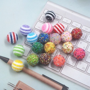 แฟชั่นผสม100ชิ้นสร้อยข้อมือ DIY ต่างหูพวงกุญแจปากกาเสน่ห์หลวม spacer spetti 16มม. ลูกปัดอะคริลิ - Product Image 5