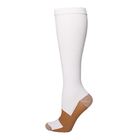 Chaussettes de Compression personnalisées en cuivre, cyclisme athlétique, athlétique, genou, bas hauts, chaussettes de Compression de Sport
