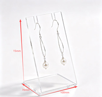 Support à boucles d'oreilles transparent en acrylique sur mesure, livraison rapide, bords polis lisses, base stable, directement de l'usine