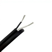 Câble électrique plat blindé 18AWG à 2 conducteurs, résistant à l'huile, flexible, en PE torsadé, 250V, conçu pour les ordinateurs de véhicules électriques