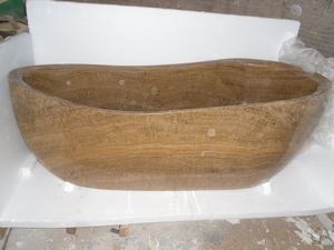 Offres Spéciales marbre naturel pierre jaune Onyx baignoire pierre naturelle salle de <span class=keywords><strong>bain</strong></span> baignoire pour adulte - Product Image 2