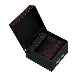 ربطة عنق في صندوق هدايا منديل وأزرار أكمام للرجال في العلاقات التجارية طقم ربطة عنق من 3 قطع للرجال - Product Image 3