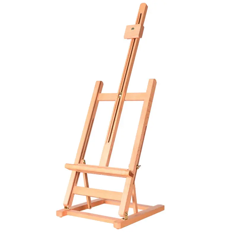 Picture shop wooden painting easel and canvas