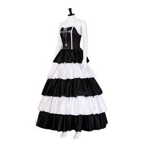 <span class=keywords><strong>Costume</strong></span> <span class=keywords><strong>da</strong></span> Principessa <span class=keywords><strong>Pirata</strong></span> per <span class=keywords><strong>Donna</strong></span> Adulta, Abito Bianco e Nero con Cappello per Halloween AOKG-008 - Product Image 2