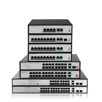 Produsen Terbaik 24GE 4 10G SFP L3 Managed Built-in 800W Power Supply PoE Ethernet Switch 1U Rack mount PoE Switch