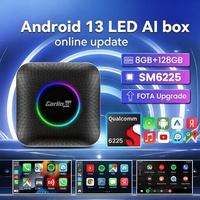 Carlinkit Ai Box, Sistema Universal Multimedia para Automóvil, 8G 128GB CarPlay Tbox con una Gran Cantidad de Aplicaciones, Video Box, Adaptador Inalámbrico para YouTube