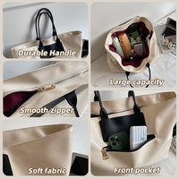 Sac fourre-tout quotidien de sport en PU imperméable grande capacité avec poche antivol intégrée et logo personnalisé pour la vente en gros
