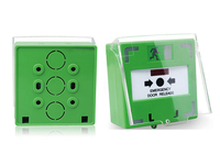 Pulsador Manual Reajustable DC12 24V con Botón de Liberación de Puerta de Emergencia y Zumbador LED para Sistemas de Control de Acceso y Alarma contra Incendios