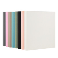 Carpeta de Anillas Morandi de Doble Capa con Tapa de Tela de Color Sólido, 3 Anillas, A5, Cuaderno de Hojas Sueltas, Tapa Dura, para Documentos de Oficina