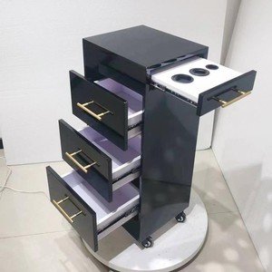 Mueble de almacenamiento de alta gama para peluquería, carrito de peluquería de una o dos caras con cajones de madera maciza, gabinete de almacenamiento dedicado para peluquería. - Product Image 6