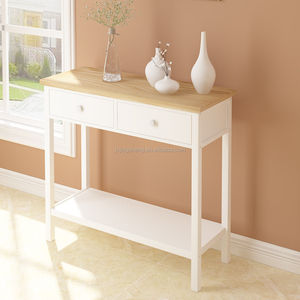 Đồ Nội Thất Hành Lang Phong Cách Đồng Quê Pháp Bàn Tạo Điểm Nhấn Bảng Điều Khiển Bằng Gỗ Màu Trắng Bàn Bên - Product Image 5