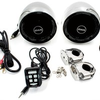 Sistema de Audio para Motocicleta Harley de Alta Gama, Todo en Uno, 4 Pulgadas, con USB, AUX, Radio FM, Control Remoto con Cable, Marca SHARK, 6 Meses de Garantía