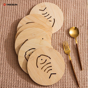 Wooden <strong>Table</strong> Placemat Heat Resistant Hot <strong>Pot</strong> Coasters Hollow Wooden Coasters - Product Image 4