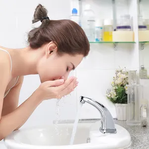 Salle de bains lavabo automatique sans contact robinet mélangeur d'eau chaude et froide robinet à capteur infrarouge