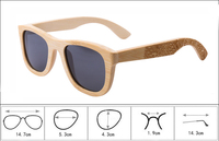 Marque privée Lunettes de soleil unisexes en bois et métal avec étui en bambou Lunettes de soleil Fashion Matrix en bleu rouge Plusieurs couleurs disponibles
