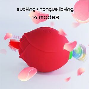 Consolador vibrador para mujeres, Juguetes sexuales, consoladores, pareja, lesbiana, flor de Rosa, lengua, aplicación para lamer, Control remoto, masaje de próstata Anal - Product Image 5