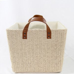 Boîte de rangement domestique avec panier en tissu pour vêtements <span class=keywords><strong>Design</strong></span> tissé en corde de <span class=keywords><strong>papier</strong></span> - Product Image 4
