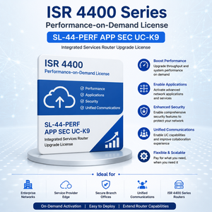 Licenza di aggiornamento per Router di Servizi Integrati ISR 4400 SL-44-PERF APP SEC UC-K9 con Performance-on-Demand - Product Image 5