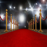 Tapis d'événements rouge 100 % polyester pour extérieur, rouleaux de tapis aiguilleté pour mariage, salon et exposition