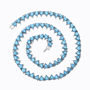 Chaîne de tennis hip-hop 5 mm verte, chaîne de tennis <span class=keywords><strong>en</strong></span> alliage à rangée unique, collier pour hommes et femmes, bijoux polyvalents, cadeau - Product Image 2