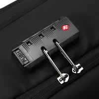 Mochila Antirrobo para Portátil con Bloqueo de Contraseña, Carga Externa, Resistente a Impactos, para Negocios, Viajes y Desplazamientos con USB