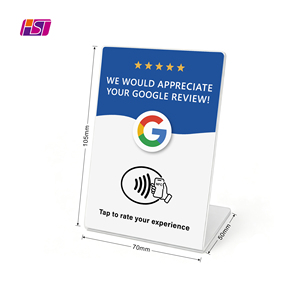 RFID NFC Acrylic Table Stickers 13.56MHz NTAG213 120x120mm Waterproof Access Control QR <strong>Code</strong> Social Media Mobile Touch Stand - Product Image 2