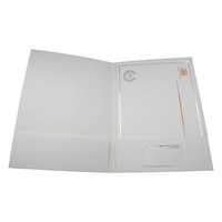 Carpeta de Presentación de Papel Elegante, Personalizada, Económica y de Precisión, con Ranura para Tarjetas, Impresión UV, para Negocios