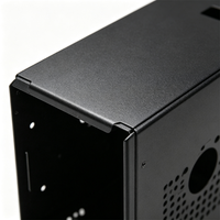 Châssis d'instrument en tôle SPCC noir mat sur mesure pour la ventilation en nid d'abeille, pliage de précision, banc de laboratoire électronique