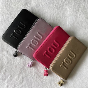 Cartera Larga de <span class=keywords><strong>Mujer</strong></span> con Cierre y Letras de Moda 2025, Gran Capacidad - Product Image 1