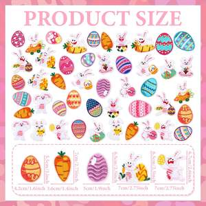 Parches Termoadhesivos Personalizados <span class=keywords><strong>de</strong></span> Dibujos Animados <span class=keywords><strong>de</strong></span> Pascua, Impermeables, para Decoración <span class=keywords><strong>de</strong></span> Ropa, Chaquetas, Jeans y <span class=keywords><strong>Vestidos</strong></span> - Product Image 2