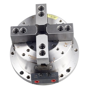 Mandril de potencia sólida de 6 pulgadas para fresadora de perforación de torno <span class=keywords><strong>CNC</strong></span> Cilindro vertical neumático de 4 mordazas Accesorio genérico incorporado - Product Image 2
