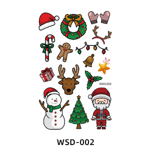 สติกเกอร์รอยสักชั่วคราวสำหรับเด็กมนุษย์หิมะกวางตลกคริสต์มาสรอยสักชั่วคราวสำหรับเด็ก - Product Image 3