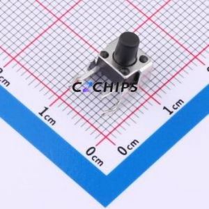 TS013-CBW0FH8.0 Tactile Switch Through hole-4P,7.5x7mm Switch Single Pole Single Throw Round Button 2.5N Right Angle Insert - Product Image 1