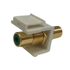 RCA Keystone Jack Insert Connector Socket Female Snap in Adapter Port Gold Plated Inline Coupler for Wall Plate