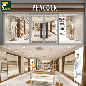 Étagère de présentation pour boutique de vêtements, armoire à vêtements, panneau mural, comptoir de caisse, miroir de boutique, unité d'éclairage - Product Image 4