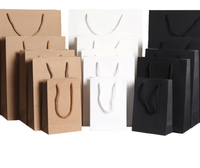 Sacs cadeaux de luxe imprimés sur mesure avec votre propre logo pour chaussures, vêtements, chaussettes, emballages, sacs de shopping haut de gamme avec poignée en corde de coton