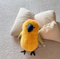 Jouet en peluche perroquet miniature mignon, oiseau jaune en peluche, échantillon gratuit