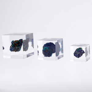 Lucite Mineral koleksiyonu örnekleri küp kare akrilik kaya iç Paperweight ev dekor için - Product Image 4