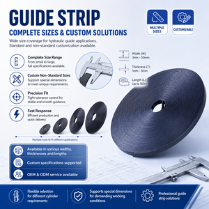 Striscia Guida PTFE Personalizzata 0-63MPa per Movimento Fluido, Striscia Guida a Rullo per Sistema Olio Minerale, Controllo Attrito, Anello Anti-Usura Robusto - Product Image 3