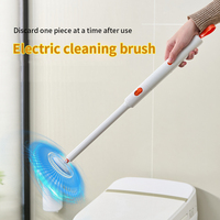 Vente chaude Éponges à récurer électriques à usage unique brosses de nettoyage de crevasse en plastique ensemble de brosses de nettoyage de toilette de salle de bain