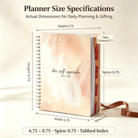 Agenda numérique personnalisé A4/A5 avec impression offset, reliure parfaite, sublimation, estampage à chaud, pour la planification de la vie et la gestion de l'auto-soin, avec pages vierges inspirantes et motivantes.