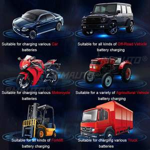 AUTSOME Chargeur de batterie de voiture électrique universel 12V/24V pour voitures, camions, bateaux, motos - Product Image 3