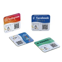 Impression personnalisée dynamique QR Code 80*80/100/100/120*120mm 213/215/216 fenêtre NFC RFID autocollant de Table carte de Menu