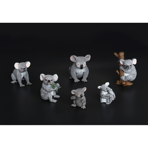 Figurines d'animaux en PVC solide en gros, panda roux, koala, écureuil, castor, figurines d'animaux en plastique, jouets - Product Image 5