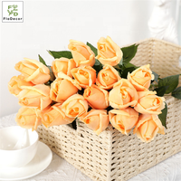 Groothandel Hoge Kwaliteit Kunstmatige Roos Knoppen Real Touch Latex Gecoat Bloem Zijde Bruiloft Decoratieve Bloemen Bruidsboeketten
